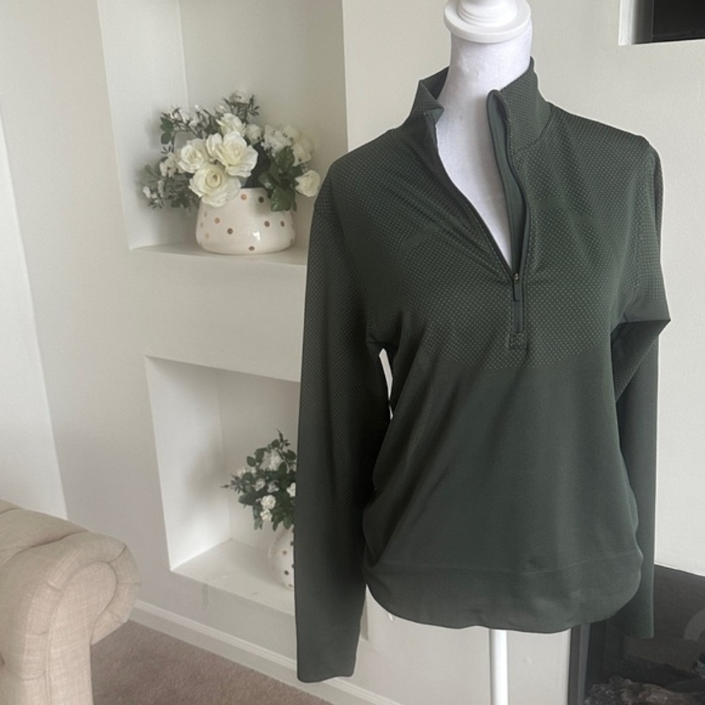 Lululemon Athletica Forest Green Half-Zip Sweatshirt